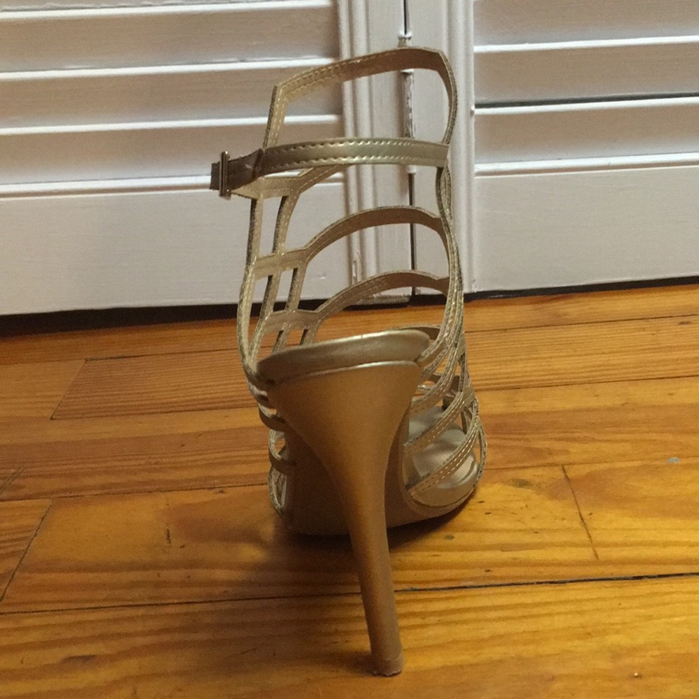 Charlotte Russe Gold Strappy Heels Worn Twice - Picture 4 of 8